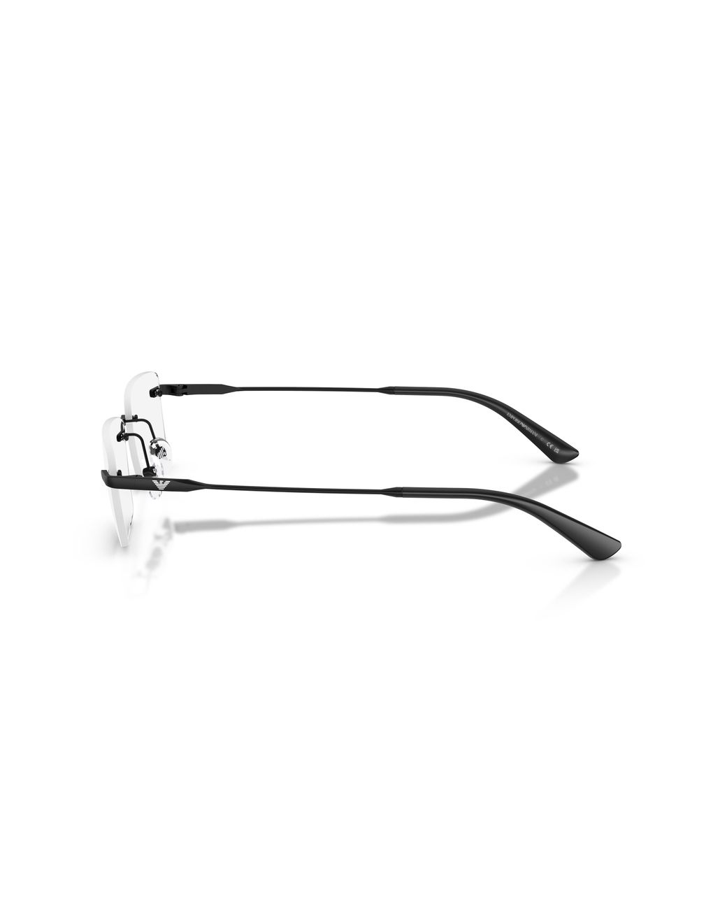 Emporio Armani Black Ea1195Td 3001 Optical Frames Titanium Transparent Squared Normal for men