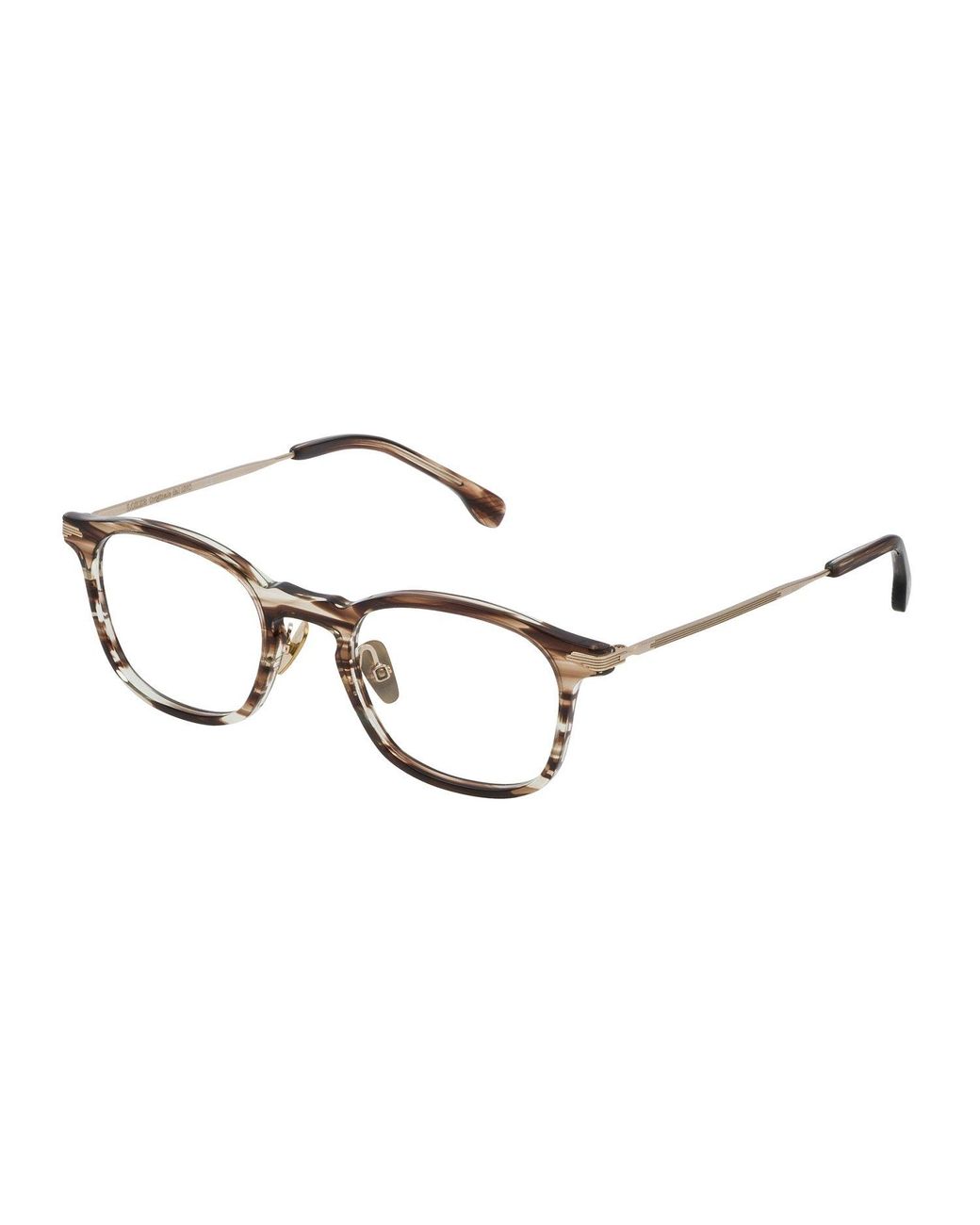 Lozza Black Vl4143 Palermo 1 06Xe Optical Frames Acetate Geometric for men