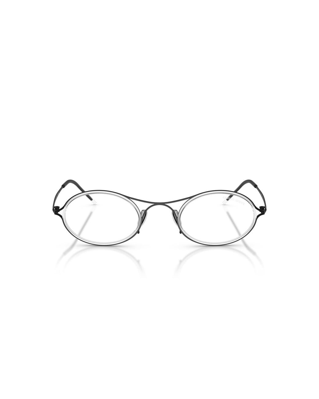 Giorgio Armani Black Ar6187 30011W Sunglasses Metal Transparent Round Normal for men