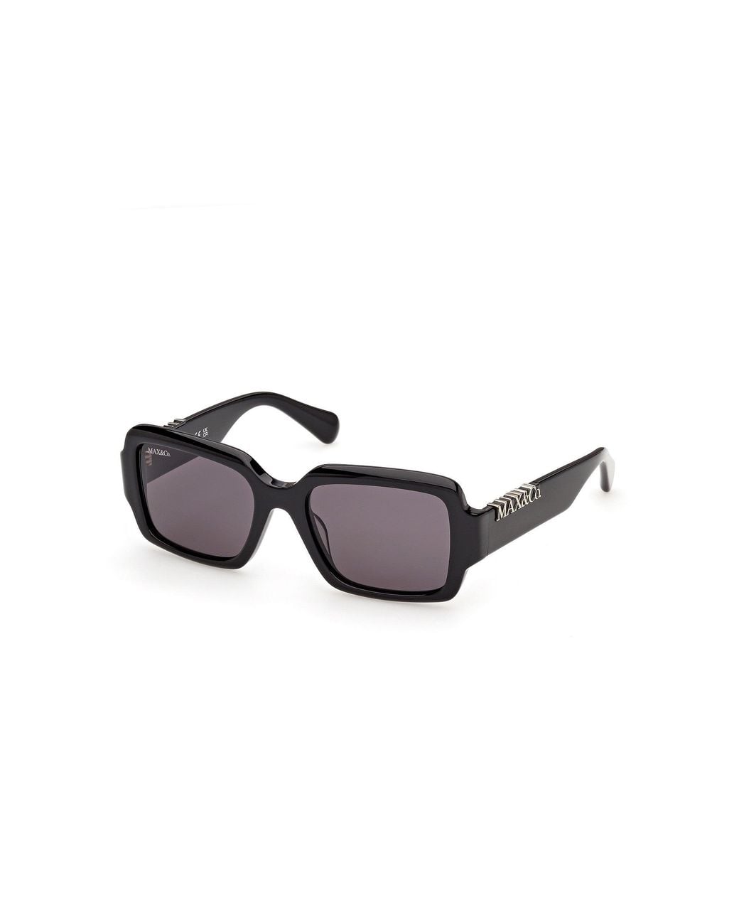 MAX&Co. Black Mo0168 01A Sunglasses Acetate Smoke Squared Normal