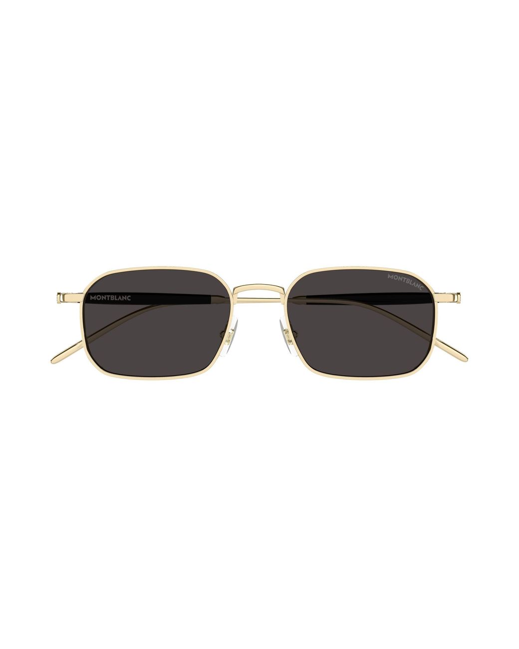 Montblanc Black Mb0441S 001 Sunglasses Metal Squared for men