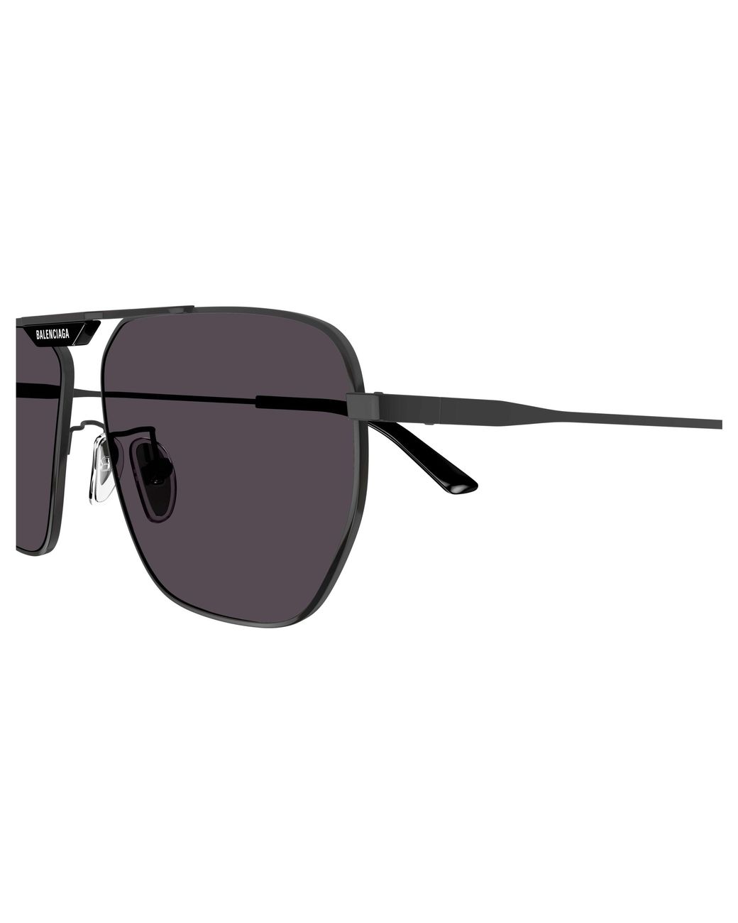 Balenciaga Black Bb0298Sa 001 Sunglasses Metal Squared for men