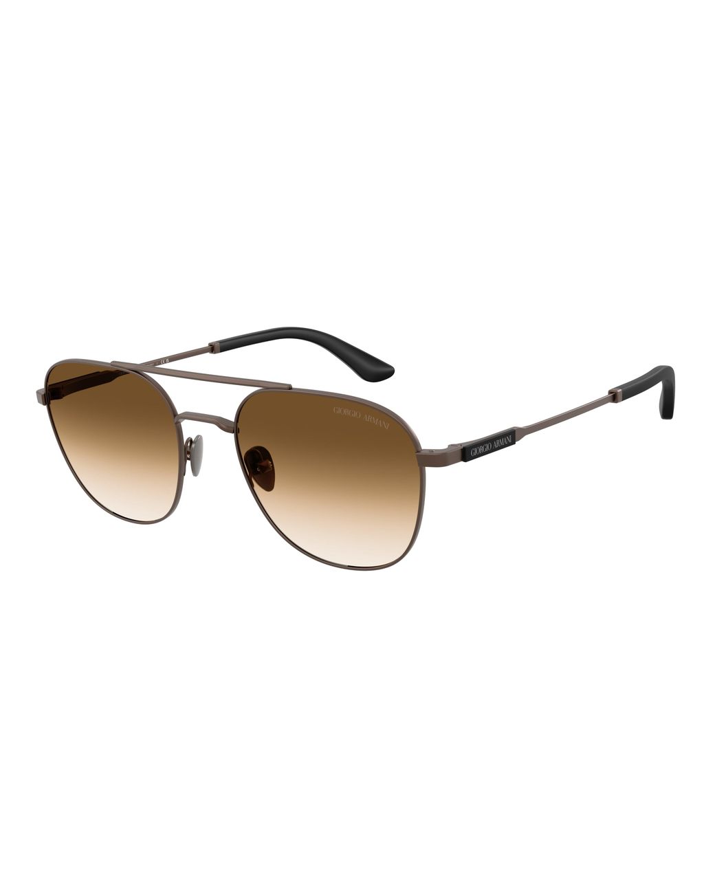Giorgio Armani Black Ar6178 300651 Sunglasses Metal Squared Normal Shaded for men