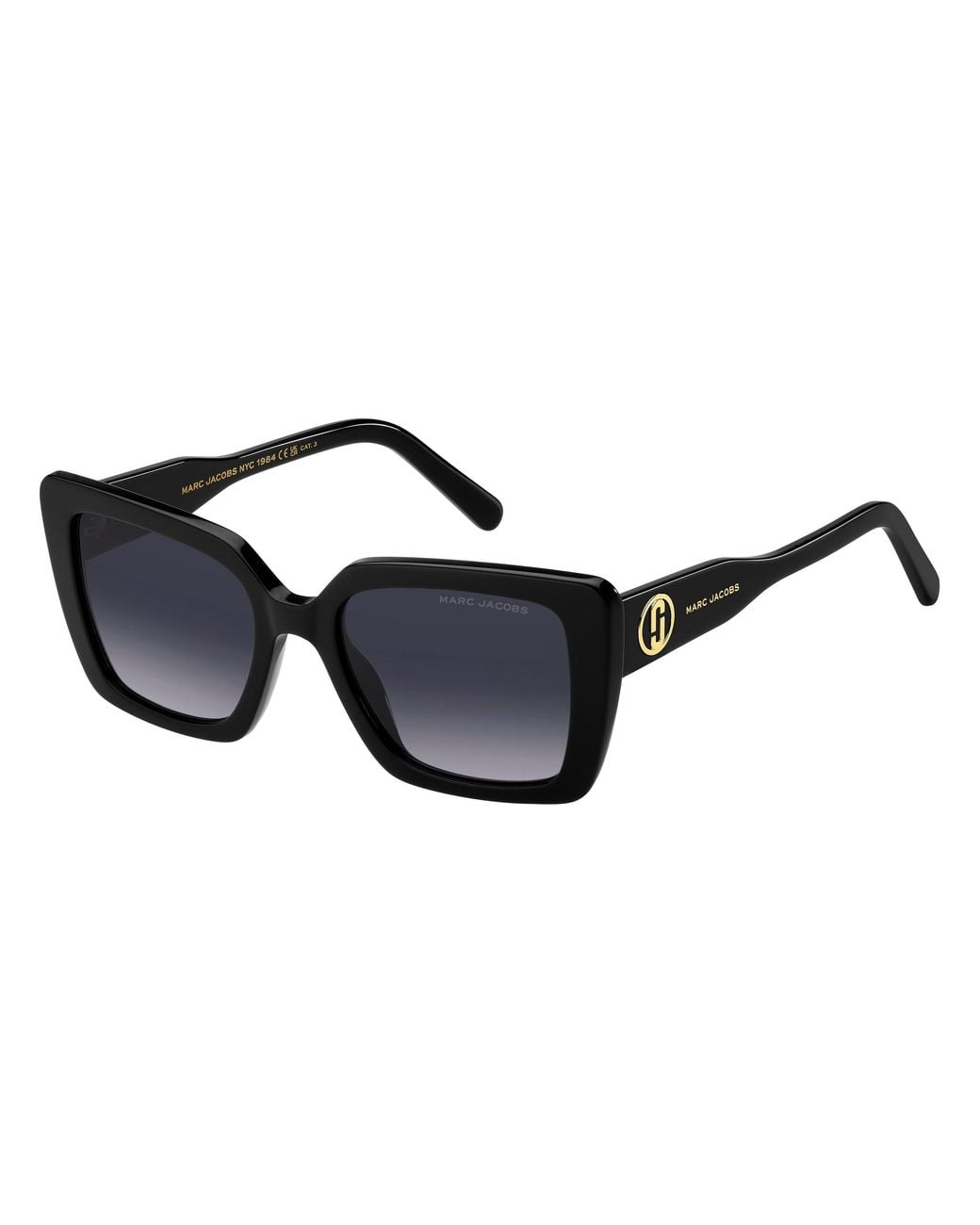 Marc Jacobs Black Marc 733/S 807/9O Sunglasses Acetate Squared Shaded