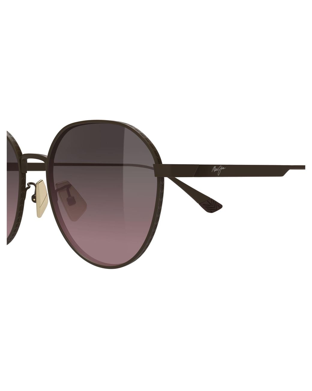 Maui Jim Black Mj0627Sa 002 Occhiali Da Sole Titanio Rosa Rotonda