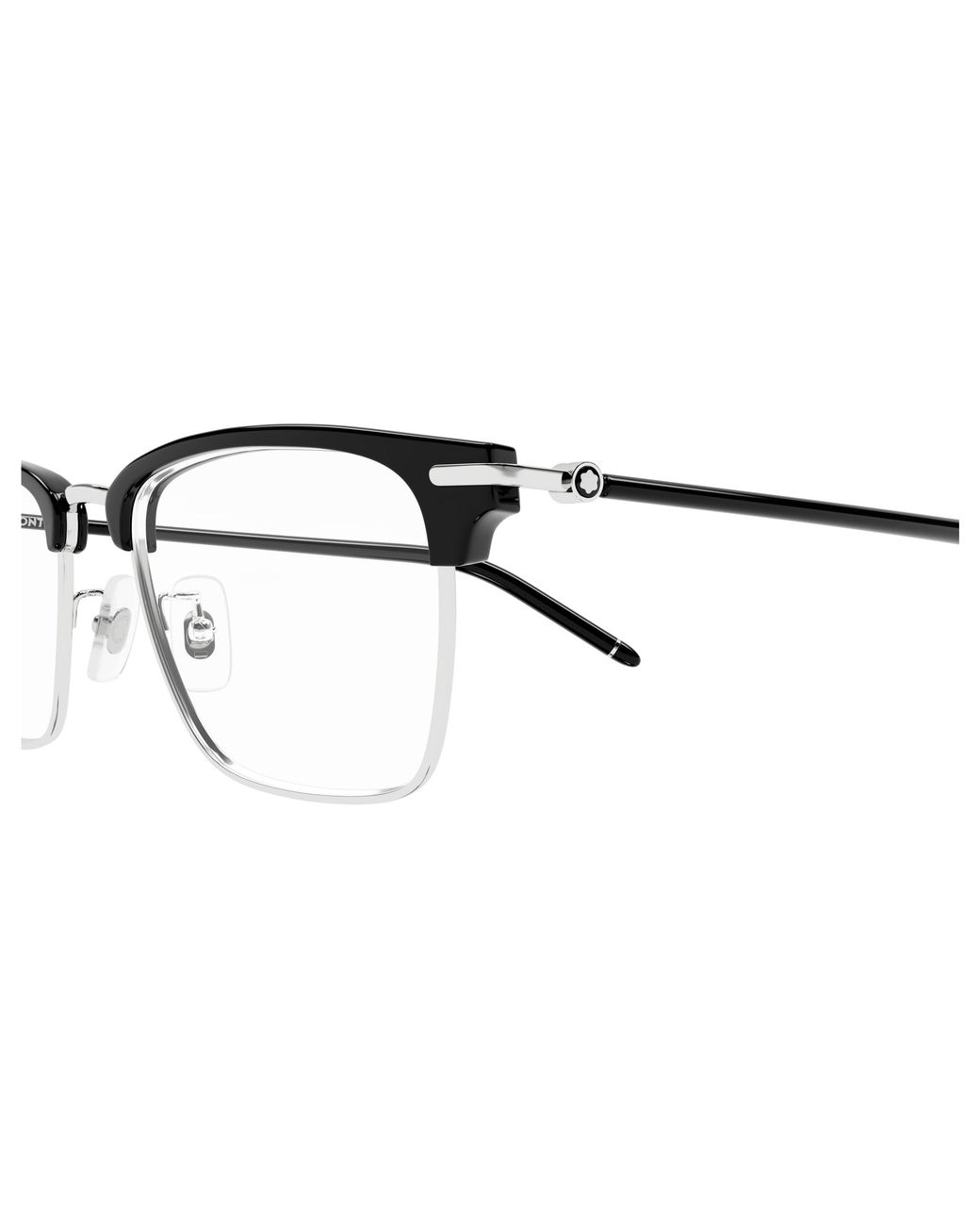 Montblanc Black Mb0409O 001 Optical Frames Metal Transparent Squared for men