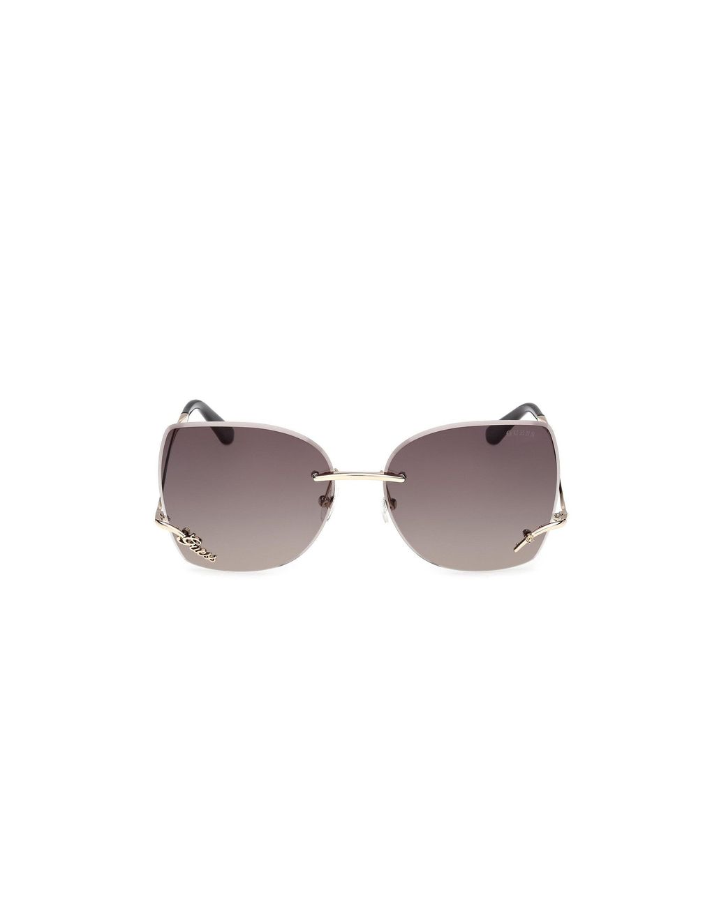 Guess Black Gu00269 32F Sunglasses Metal Squared Normal