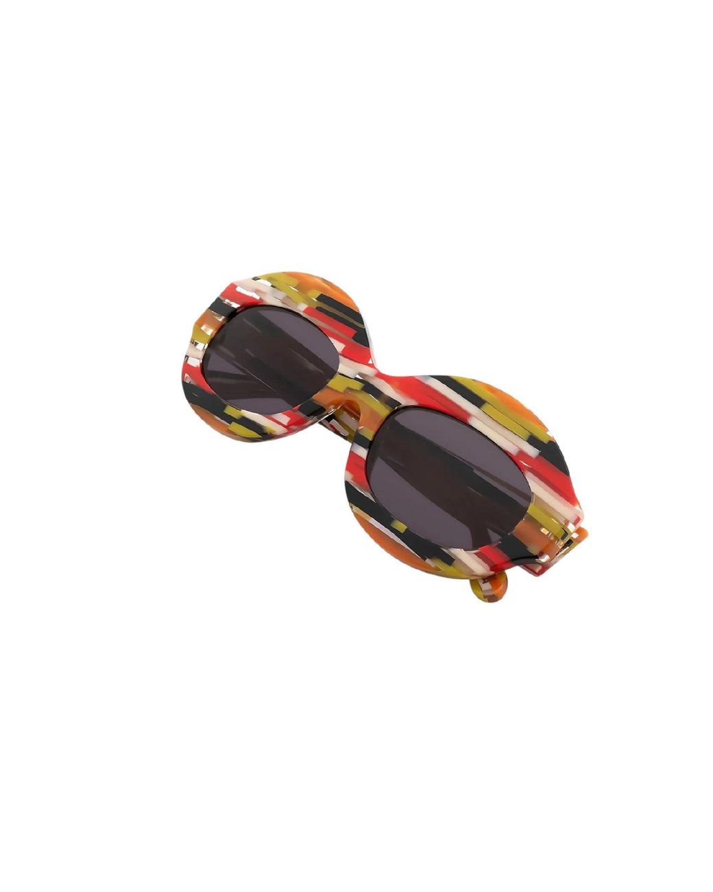 Marni Black Vju Ik Kil Cenote Spacey Stripey Sunglasses Acetate Oversize Normal