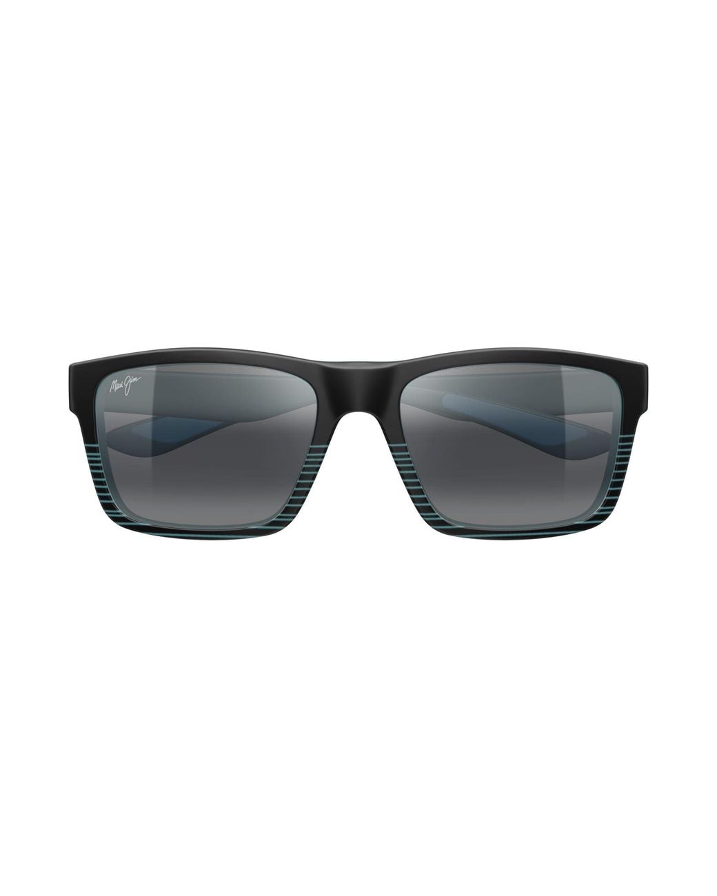 Maui Jim Black Mj0897S 001 Occhiali Da Sole Iniettato Grigio Squadrata