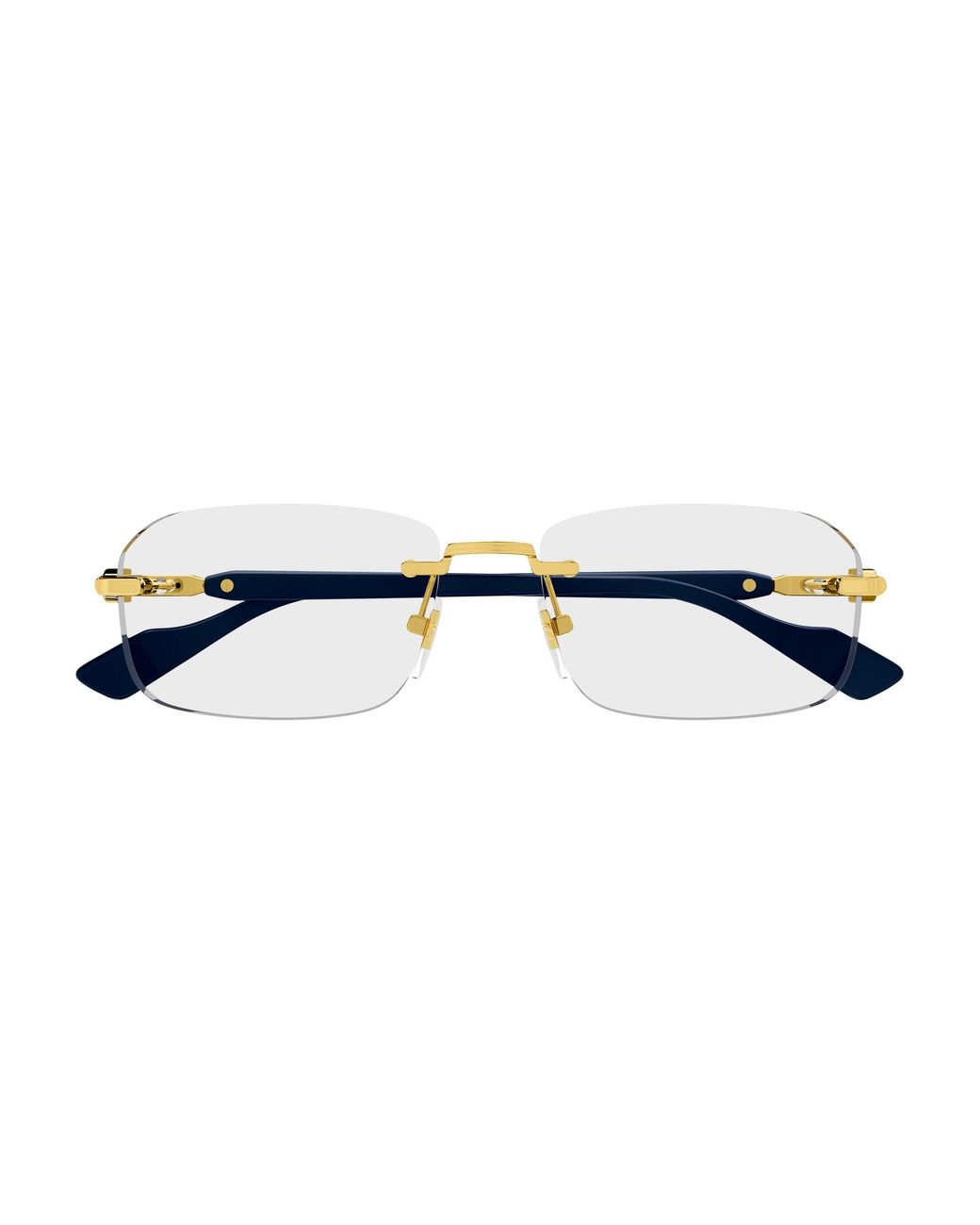 Gucci Black Gg1221O 005 Optical Frames Metal Transparent Squared for men