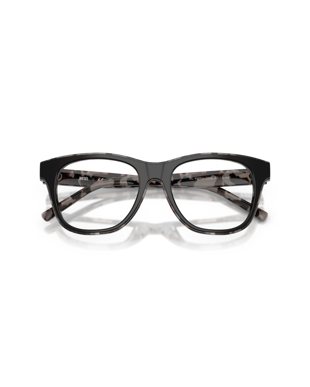 DIESEL Black Dl4026U 2068 Optical Frames Acetate Transparent Squared Normal