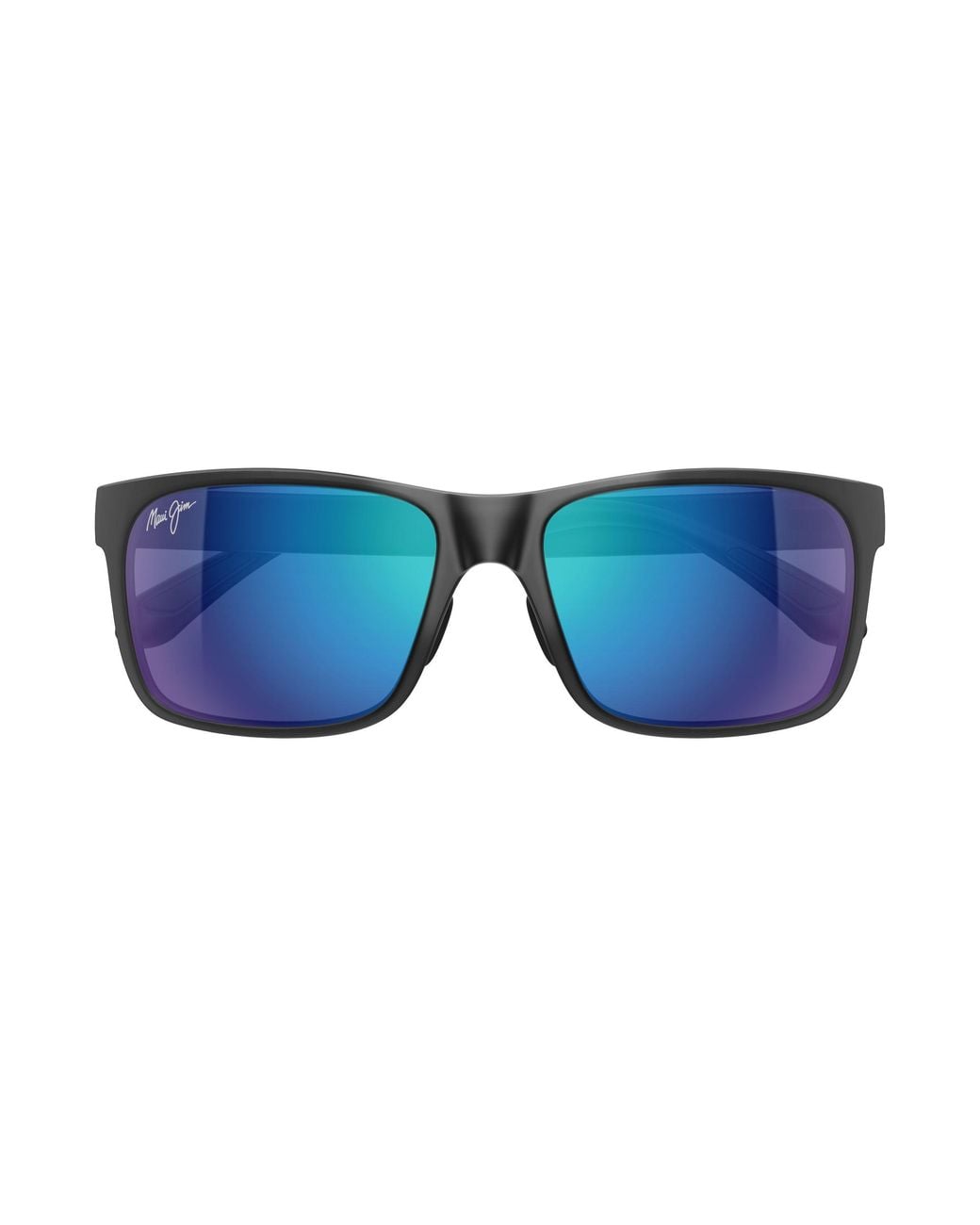 Maui Jim Black Mj0432Sa 002 Occhiali Da Sole Iniettato Blu Squadrata