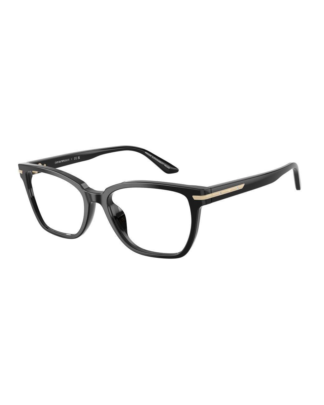 Emporio Armani Black Ea3282Bu 5017 Optical Frames Acetate Transparent Cat Eye Normal