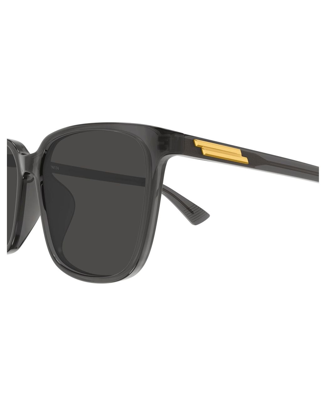 Bottega Veneta Black Bv1516Sk 003 Occhiali Da Sole Acetato Squadrata