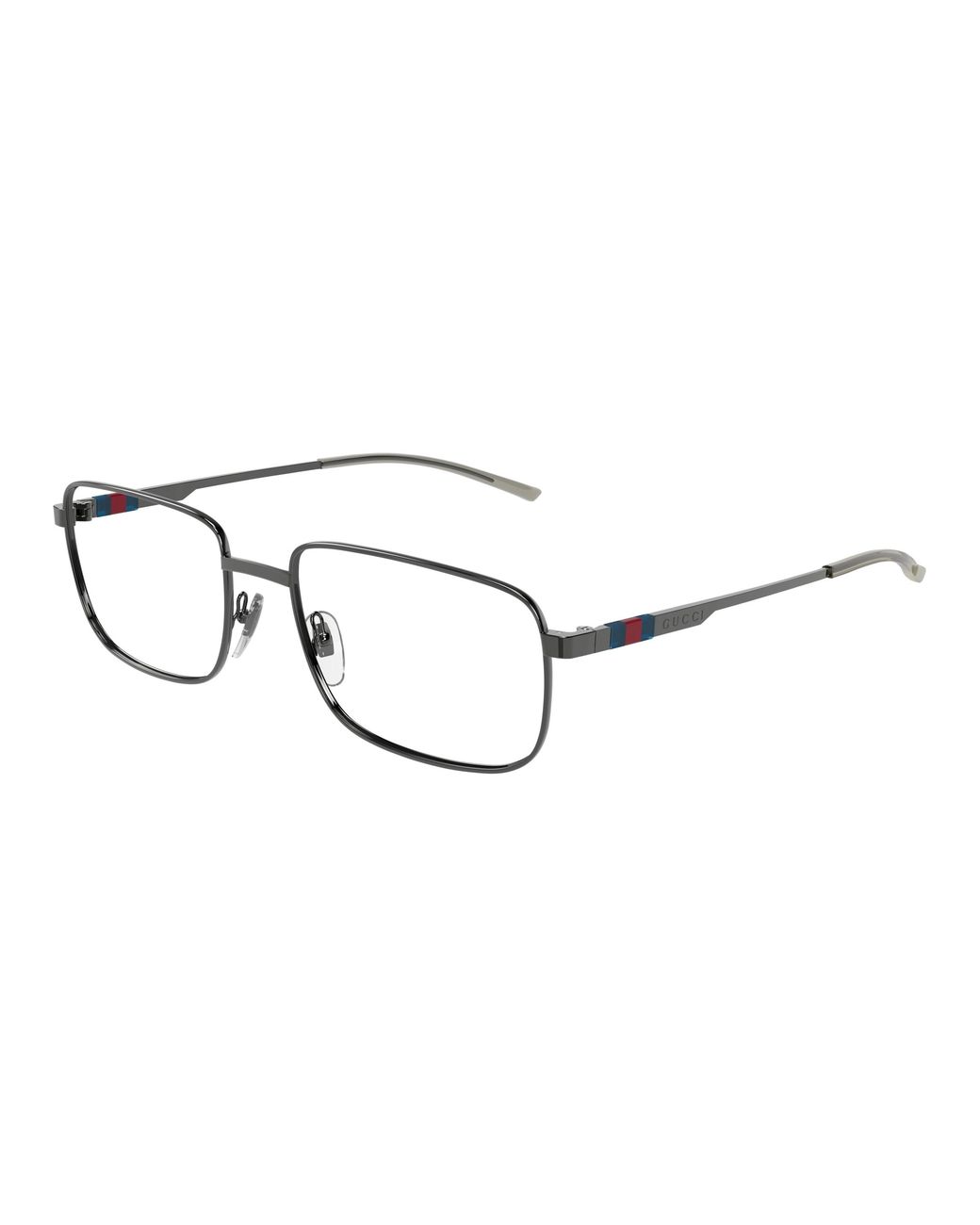 Gucci Black Gg1678O 006 Optical Frames Metal Transparent Squared for men