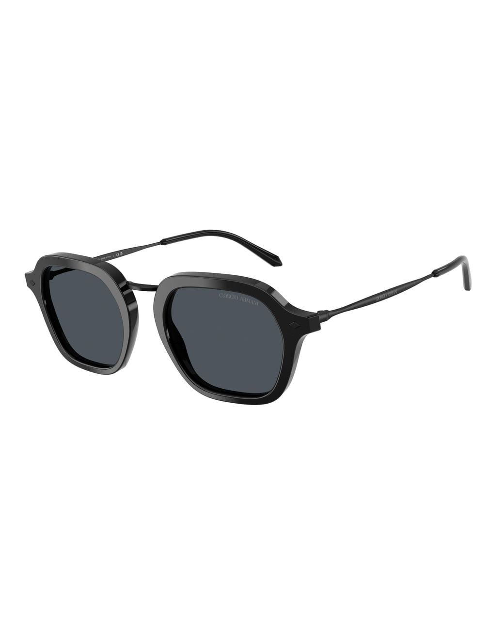 Giorgio Armani Black Ar6190 5875R5 Sunglasses Metal Squared Normal for men