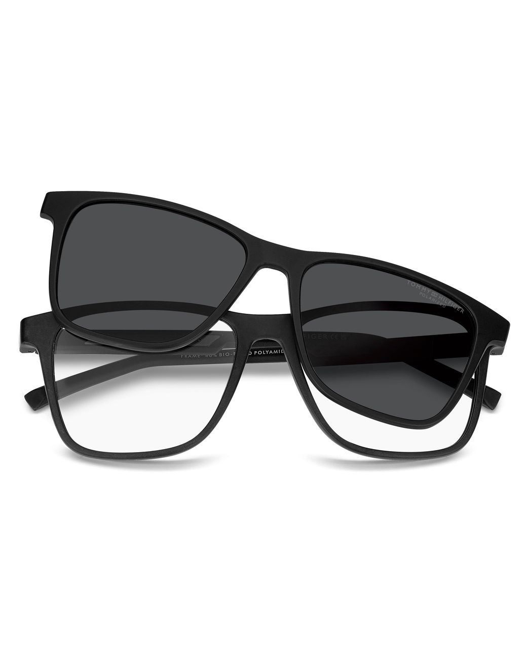 Tommy Hilfiger Black Th 2203/C 08A/M9 Optical Frames Eco-Poliame Squared Polarized for men
