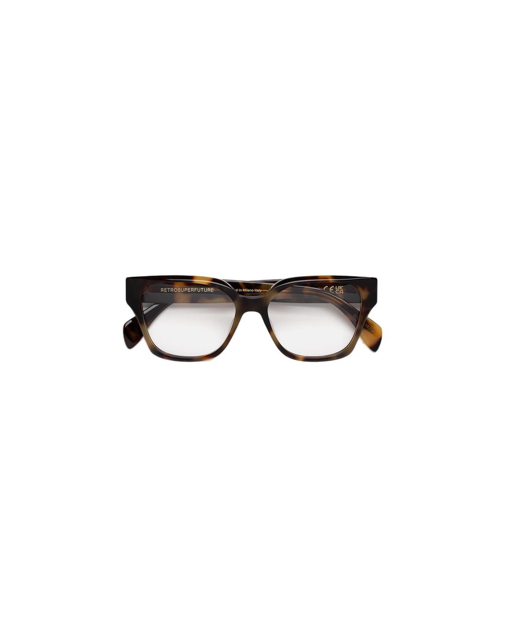 Retrosuperfuture Black 07V Numero 163 Maculato Optical Frames Acetate Squared