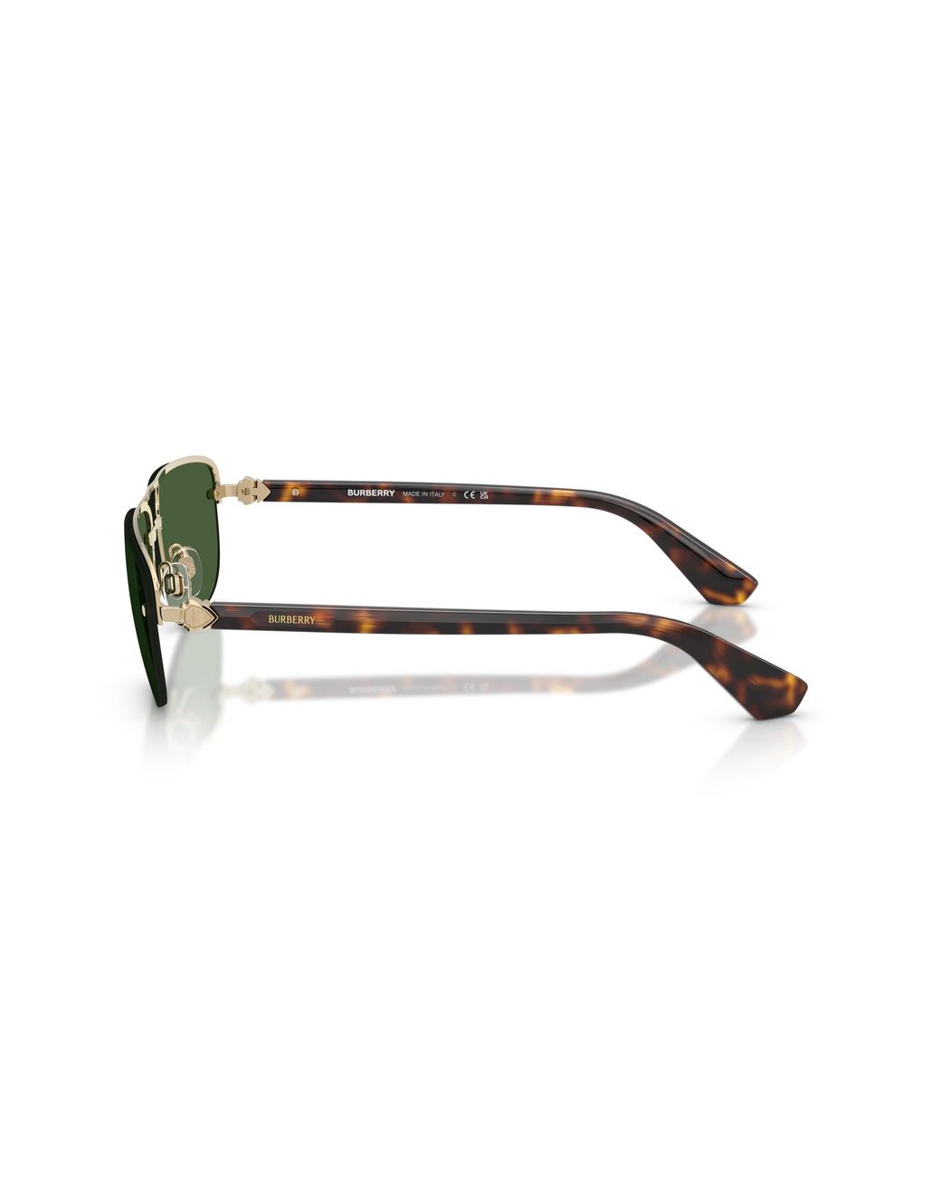 Burberry Green Be3164 110971 Sunglasses Metal Geometric Normal for men