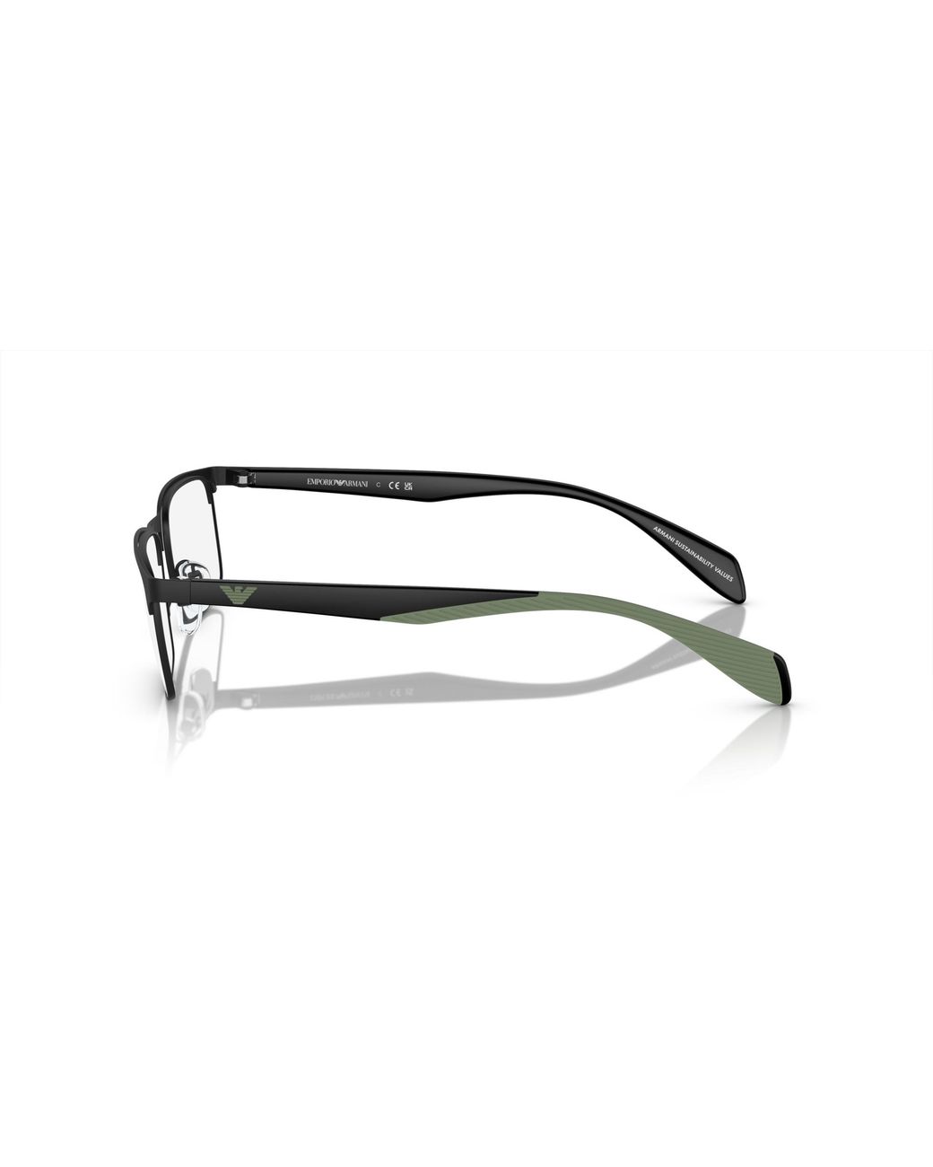 Emporio Armani Black Ea1149 3001 Optical Frames Metal Transparent Squared Normal for men