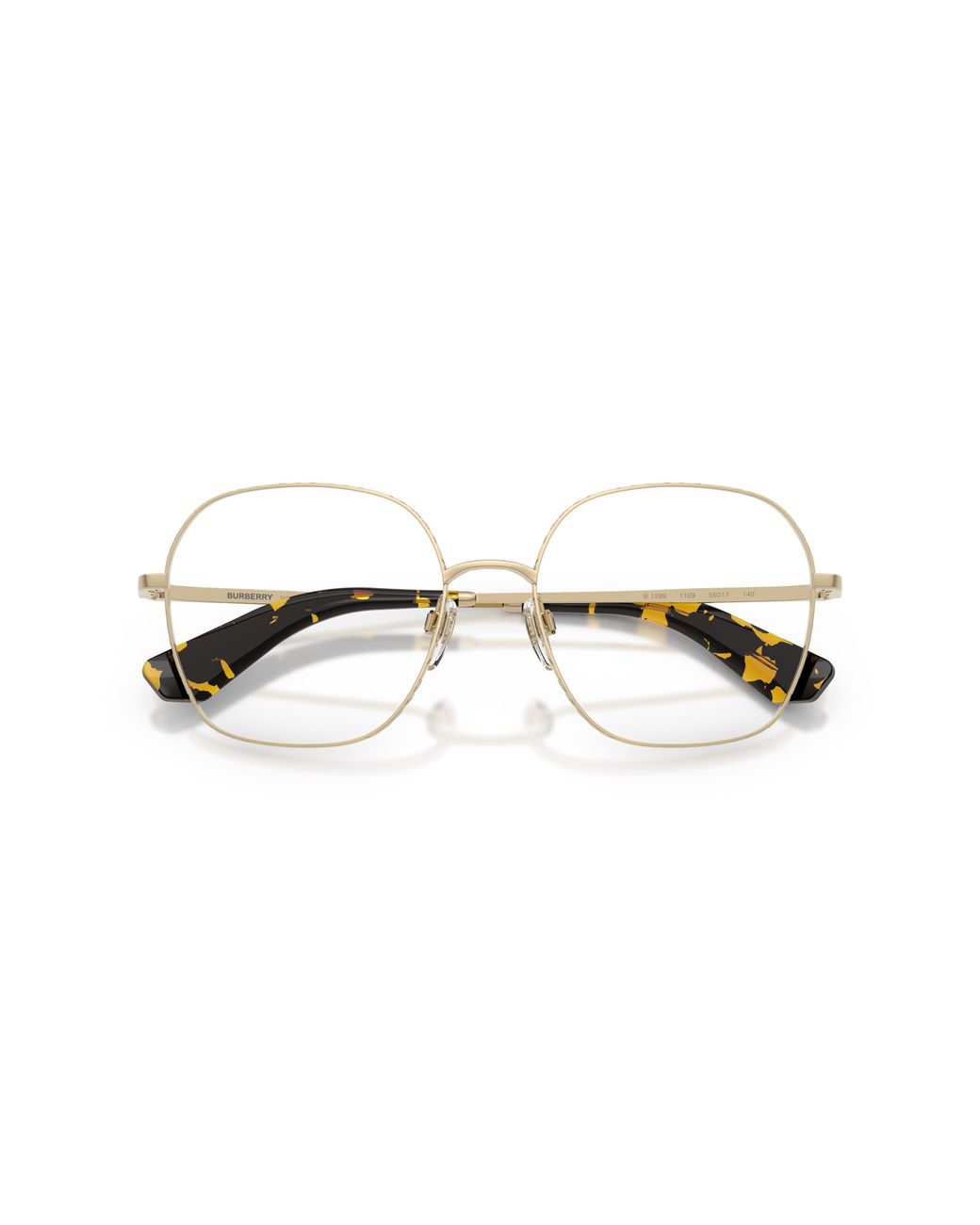 Burberry Black Be1399 1337 Optical Frames Metal Transparent Squared Normal