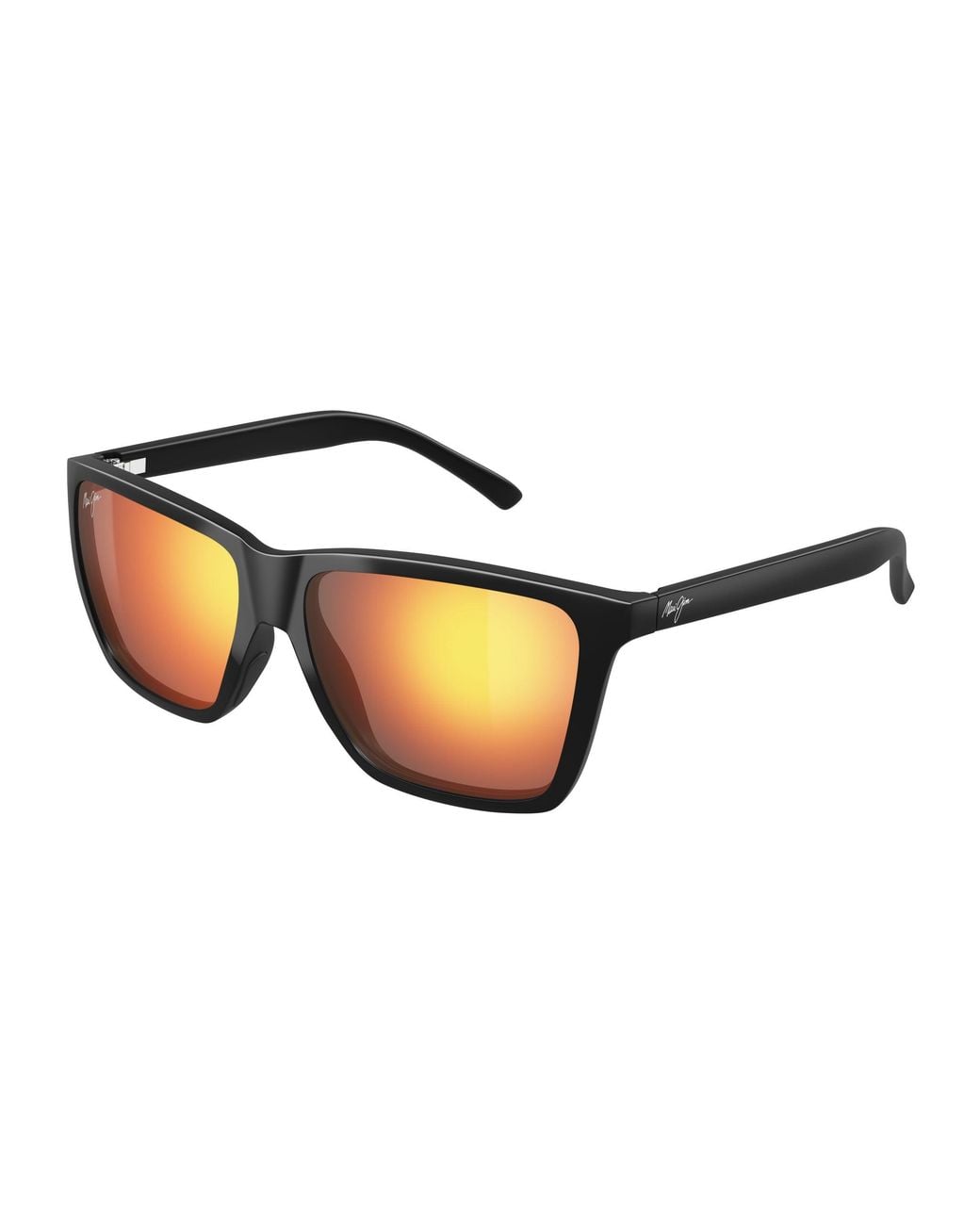 Maui Jim Black Mj0864S 003 Occhiali Da Sole Iniettato Rosso Squadrata