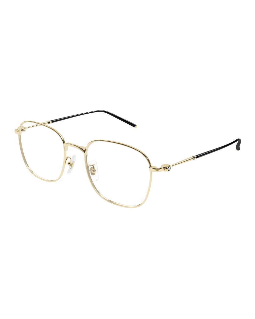 Montblanc Black Mb0415Oa 003 Optical Frames Titanium Transparent Squared for men