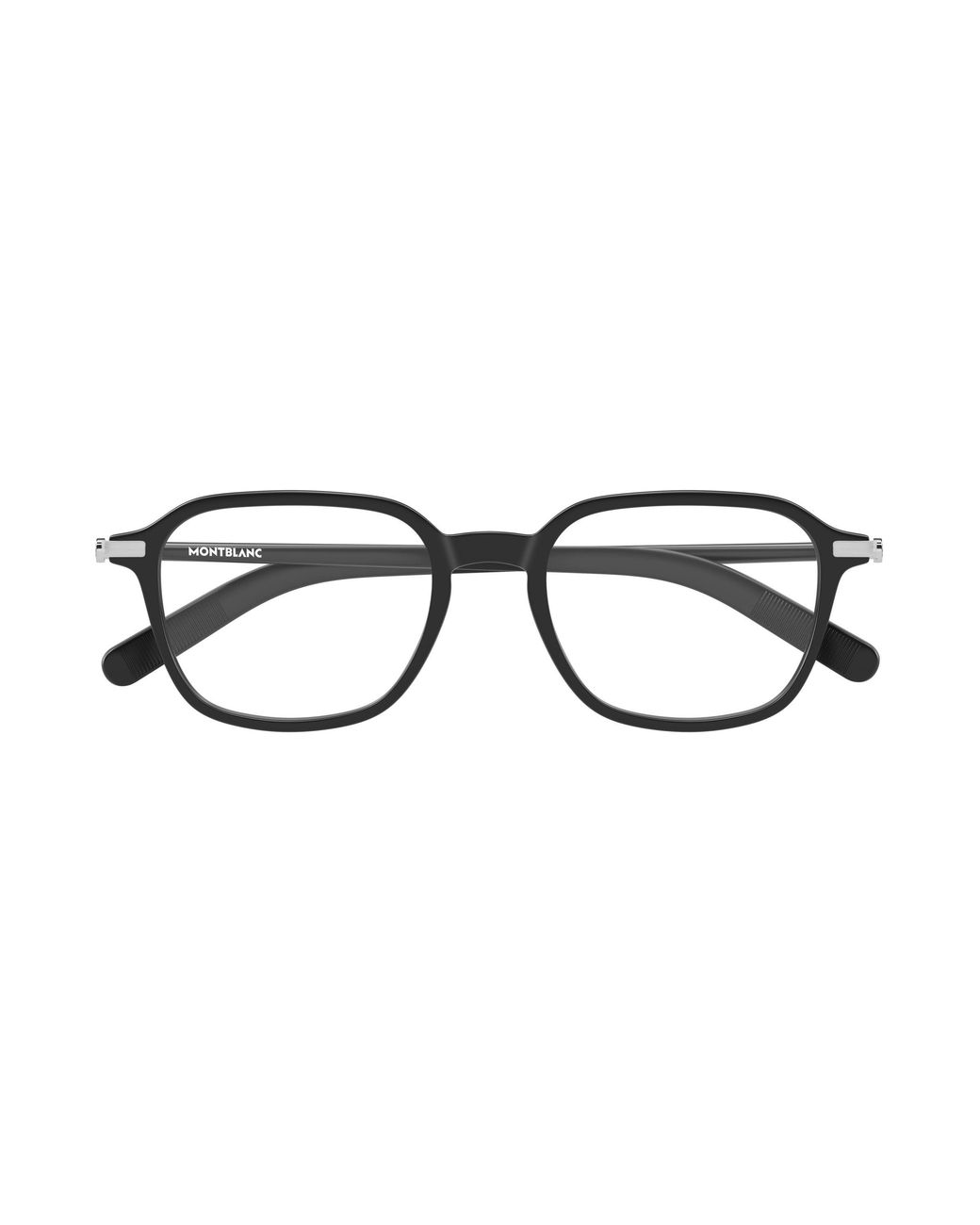 Montblanc Black Mb0462O 002 Optical Frames Injected Transparent Squared for men
