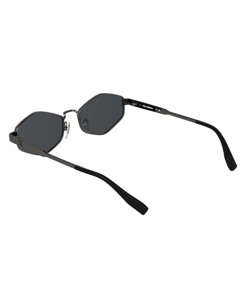 Karl Lagerfeld Black Kl365S 021 Sunglasses Metal Smoke Cat Eye Normal