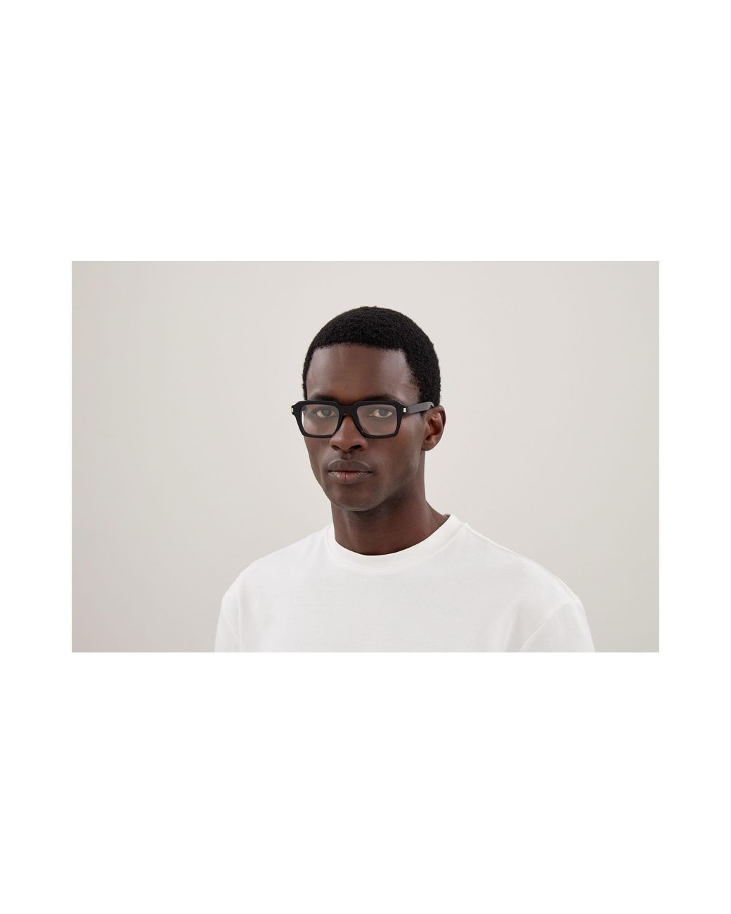 Saint Laurent Black Sl 947 Opt 001 Optical Frames Acetate Transparent Squared for men