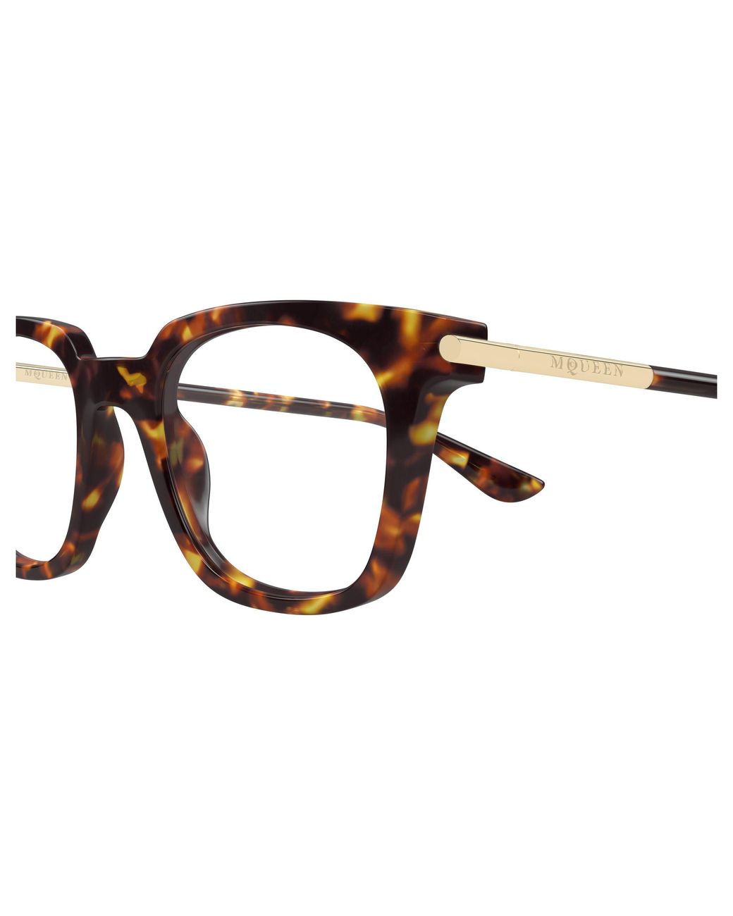 McQueen Black Am0521O 003 Optical Frames Acetate Transparent Squared