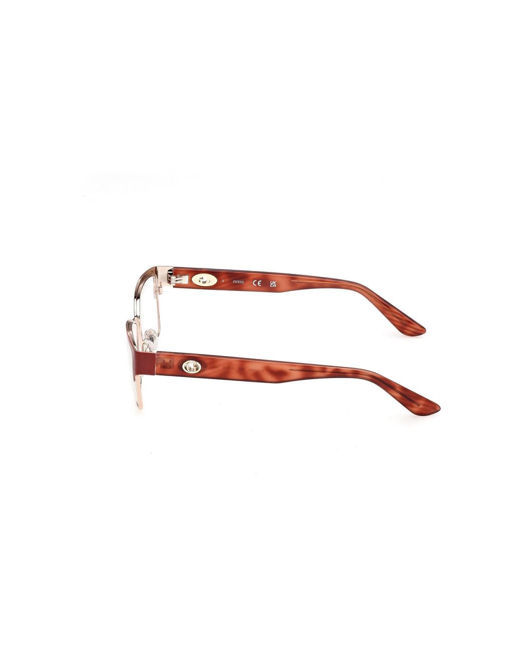 Guess Black Gu50383 67 Optical Frames Metal Squared Normal