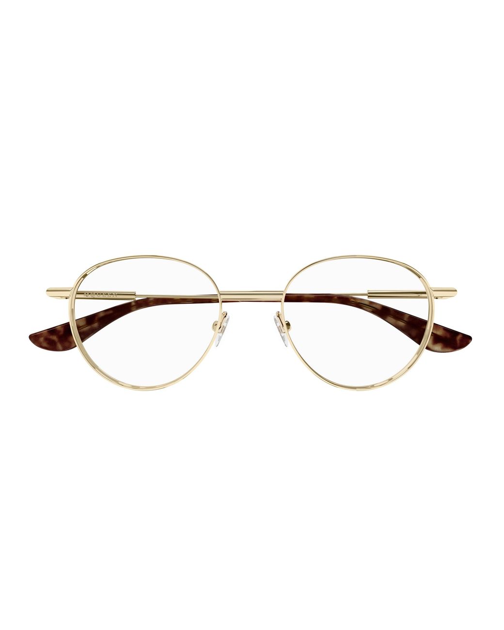McQueen Black Am0502O 002 Optical Frames Metal Transparent Round