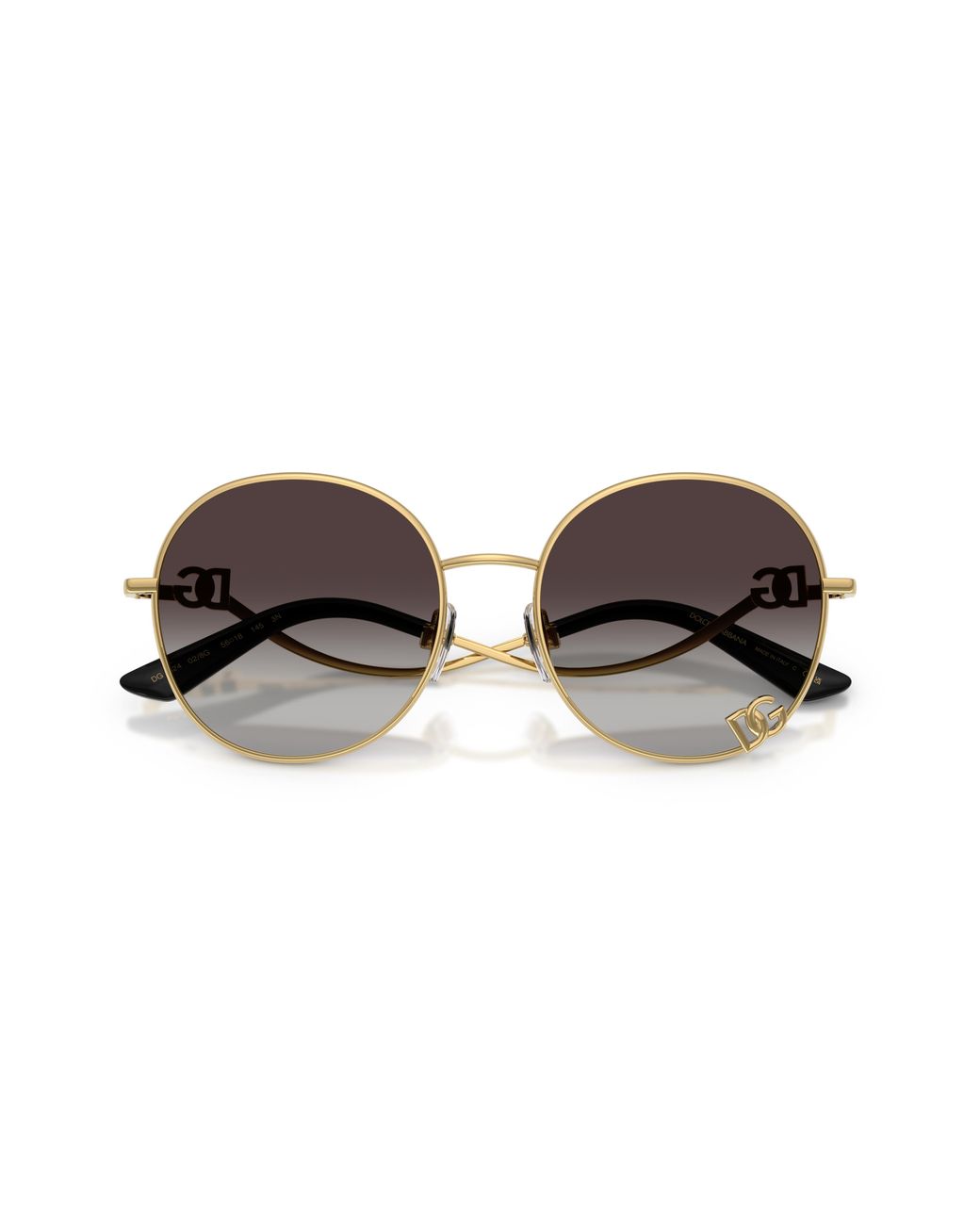 Dolce & Gabbana Black Dg2324 02/8G Sunglasses Metal Round Normal Shaded