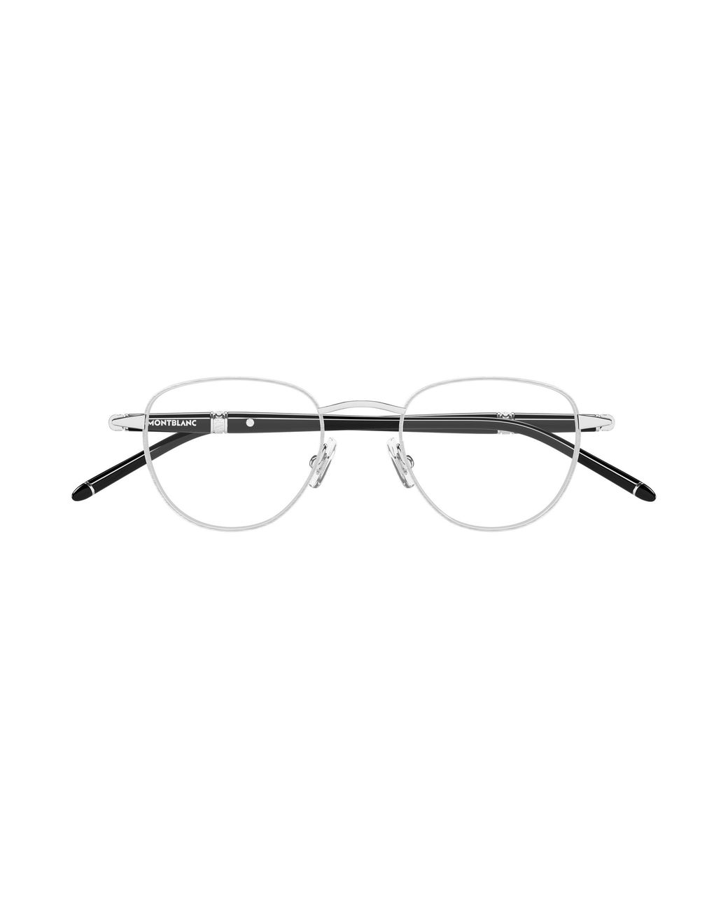 Montblanc Black Mb0486O 004 Optical Frames Metal Transparent Round for men