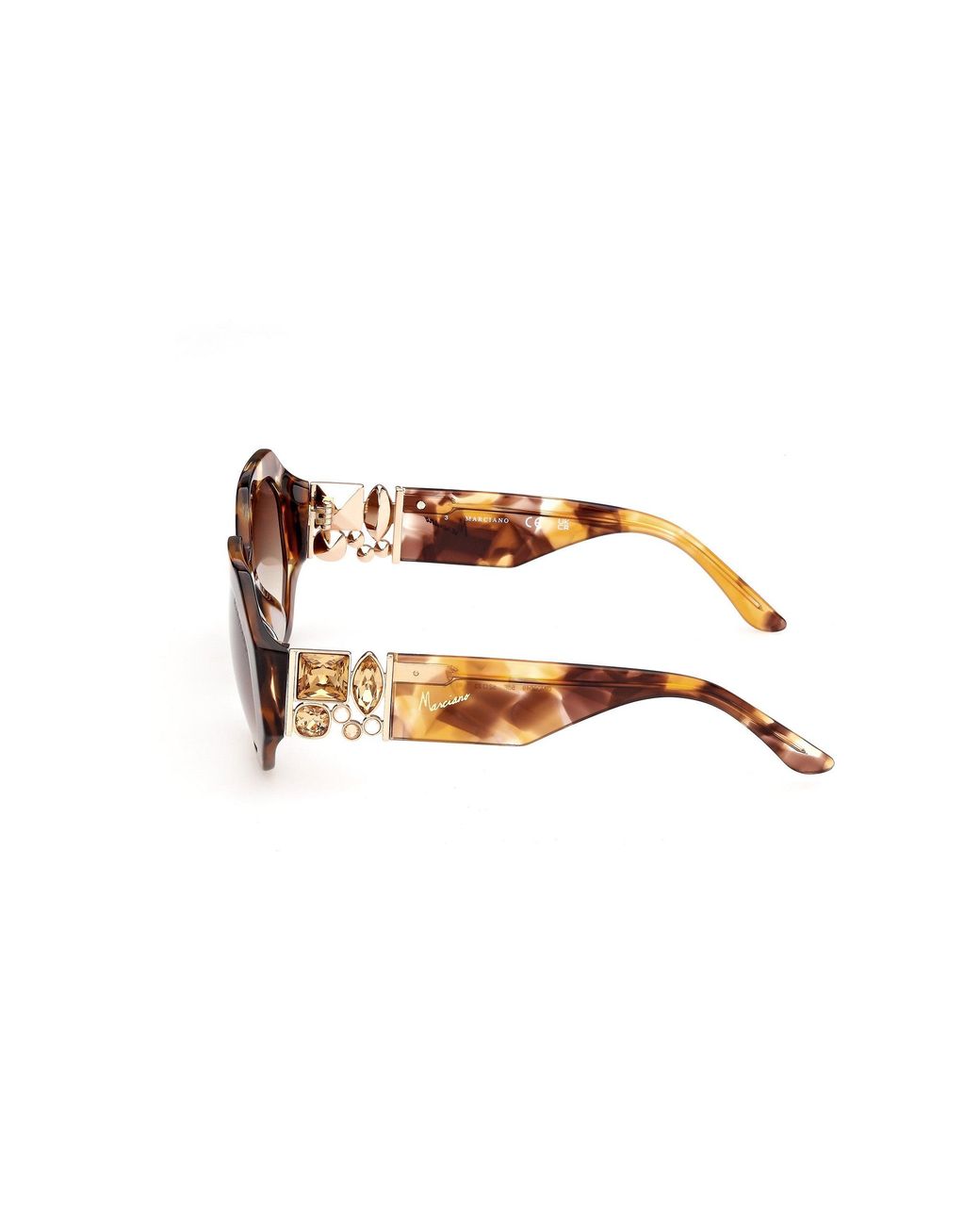 Guess Black Gm00049 53F Sunglasses Acetate Geometric Normal