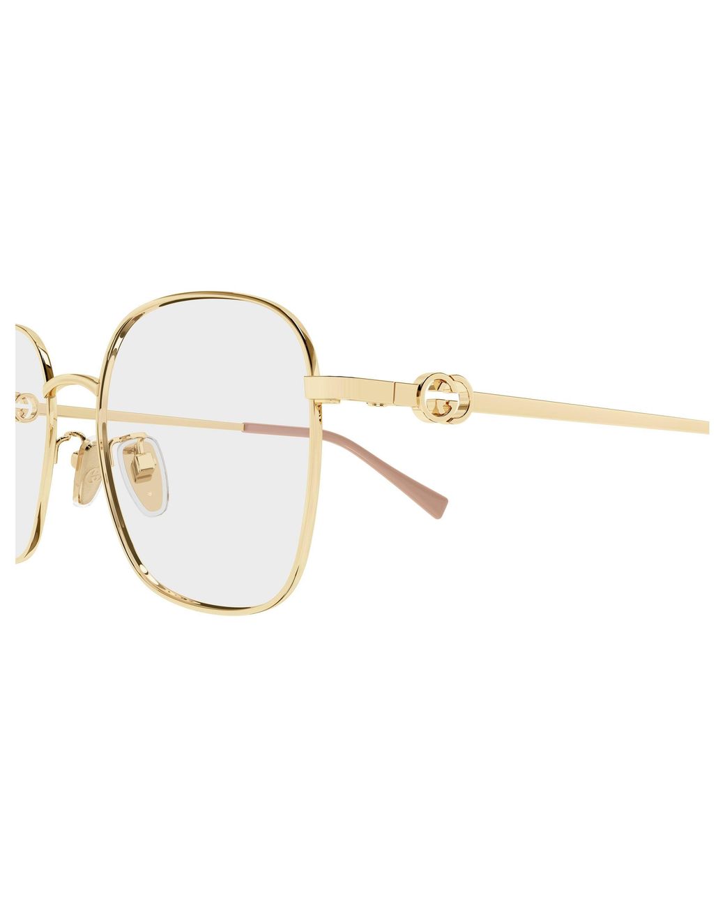 Gucci Black Gg2006Oa 001 Optical Frames Metal Transparent Round