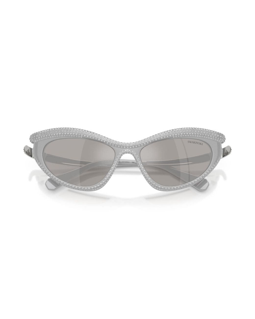 Swarovski Black Sk6038 10596G Sunglasses Injected Cat Eye Mirrored