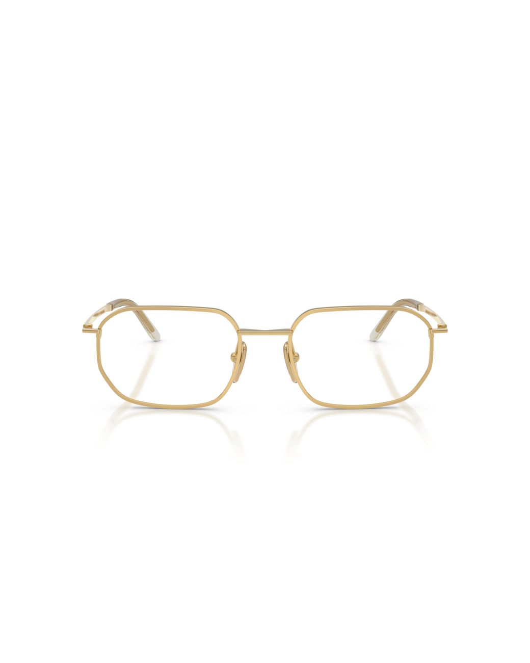 Prada Black Pr D51V 5Ak1O1 Optical Frames Metal Transparent Geometric Normal for men