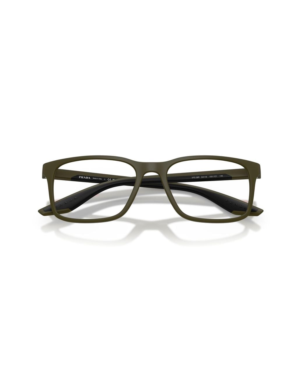 Prada Linea Rossa Black Ps 08Rv 15X1O1 Optical Frames Injected Pillow Normal for men
