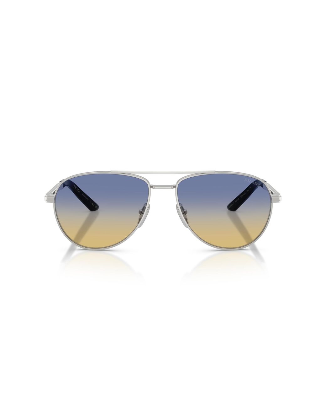Prada Black Pr A54S 27506Z Sunglasses Metal Pilot Normal for men