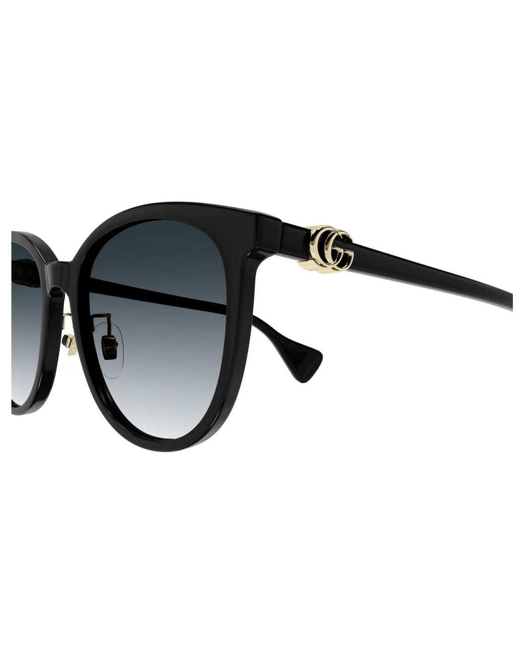 Gucci Black Gg1180Sk 001 Sunglasses Acetate Cat Eye Normal Shaded