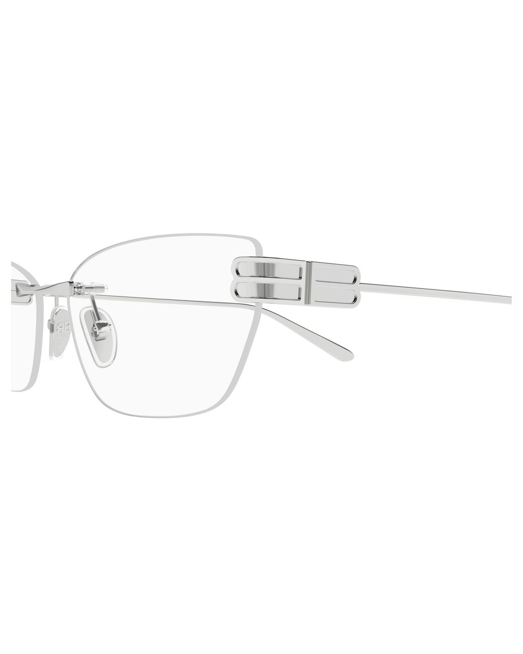 Balenciaga Black Bb0490O 001 Optical Frames Metal Transparent Squared