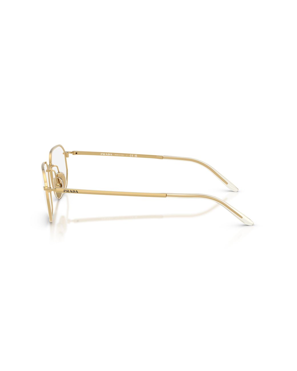 Prada Black Pr D51V 5Ak1O1 Optical Frames Metal Transparent Geometric Normal for men