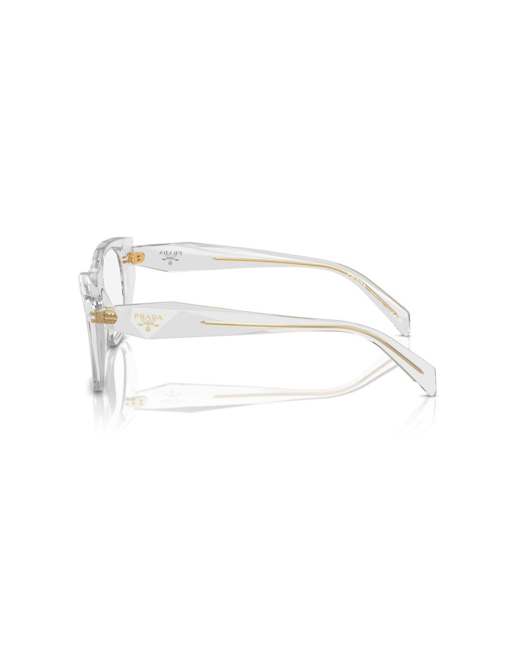 Prada Black Pr A18V 12R1O1 Optical Frames Acetate Geometric Normal