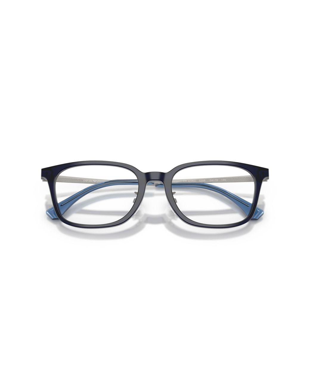 Emporio Armani Black Ea3296D 5358 Optical Frames Acetate Transparent Geometric Normal for men