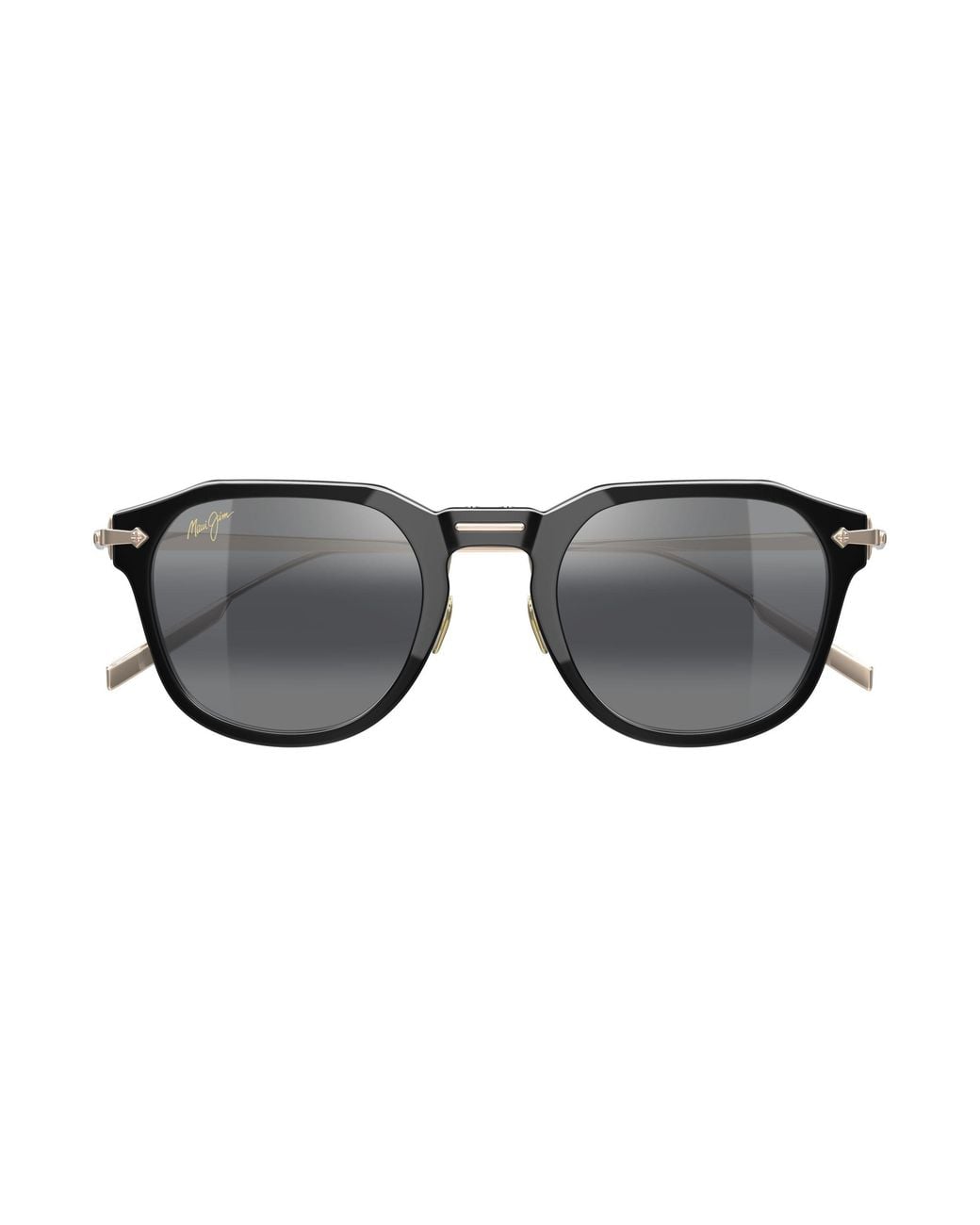 Maui Jim Black Mj0837S 001 Occhiali Da Sole Iniettato Grigio Rotonda