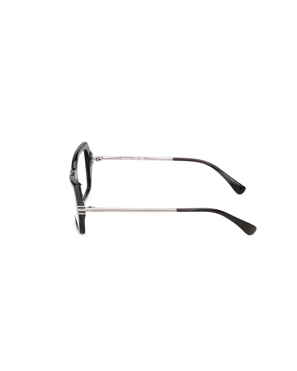 Max Mara Black Mm5255 63 Optical Frames Acetate Squared Normal