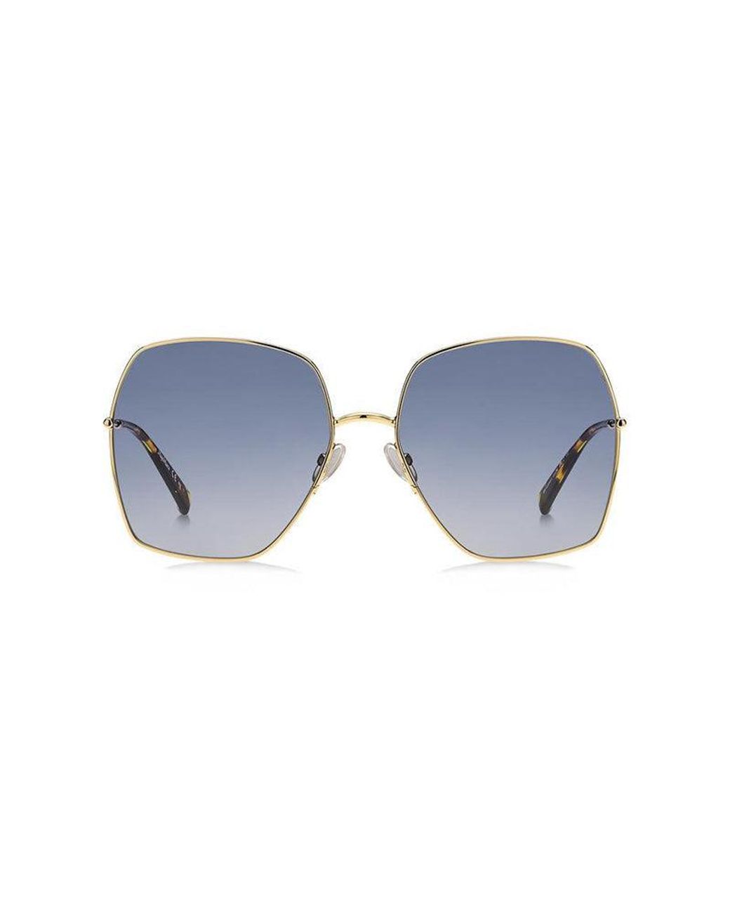 Max Mara Black Mm Gleam Ii 000/Dg Outlet Sunglasses Metal Squared Normal Shaded