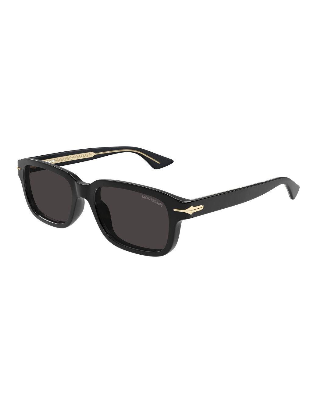 Montblanc Black Mb0436S 001 Sunglasses Acetate Squared for men
